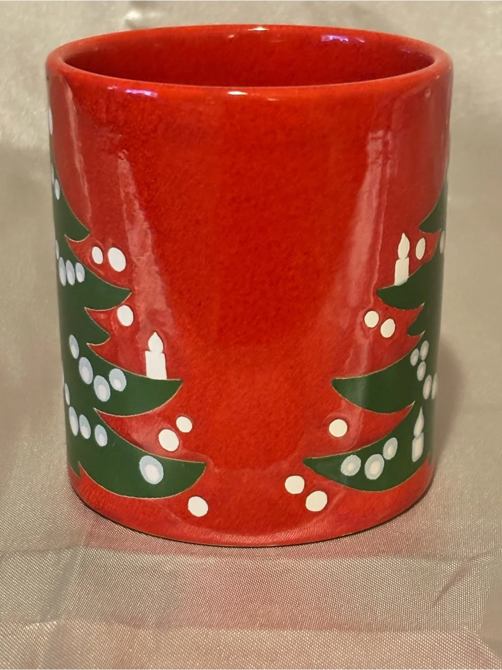 Vintage Waechtersbach Red Christmas Tree Mug.
